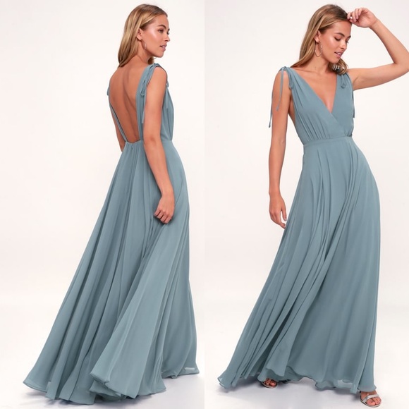Lulu's Dresses & Skirts - Lulu’s Dance the Night Away Slate Blue Maxi Lulu's Dresses & Skirts - Lulu’s Dance the Night Away Slate Blue Maxi